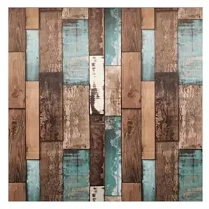 JAAMSO ROYALS Vintage Distressed Vinyl Home Decor Self Adhesive Peel and Stick Wall Decor, Room Decor, Multicolor Wallpaper (200 CM X 45 CM Covering 10 SQ Feet)