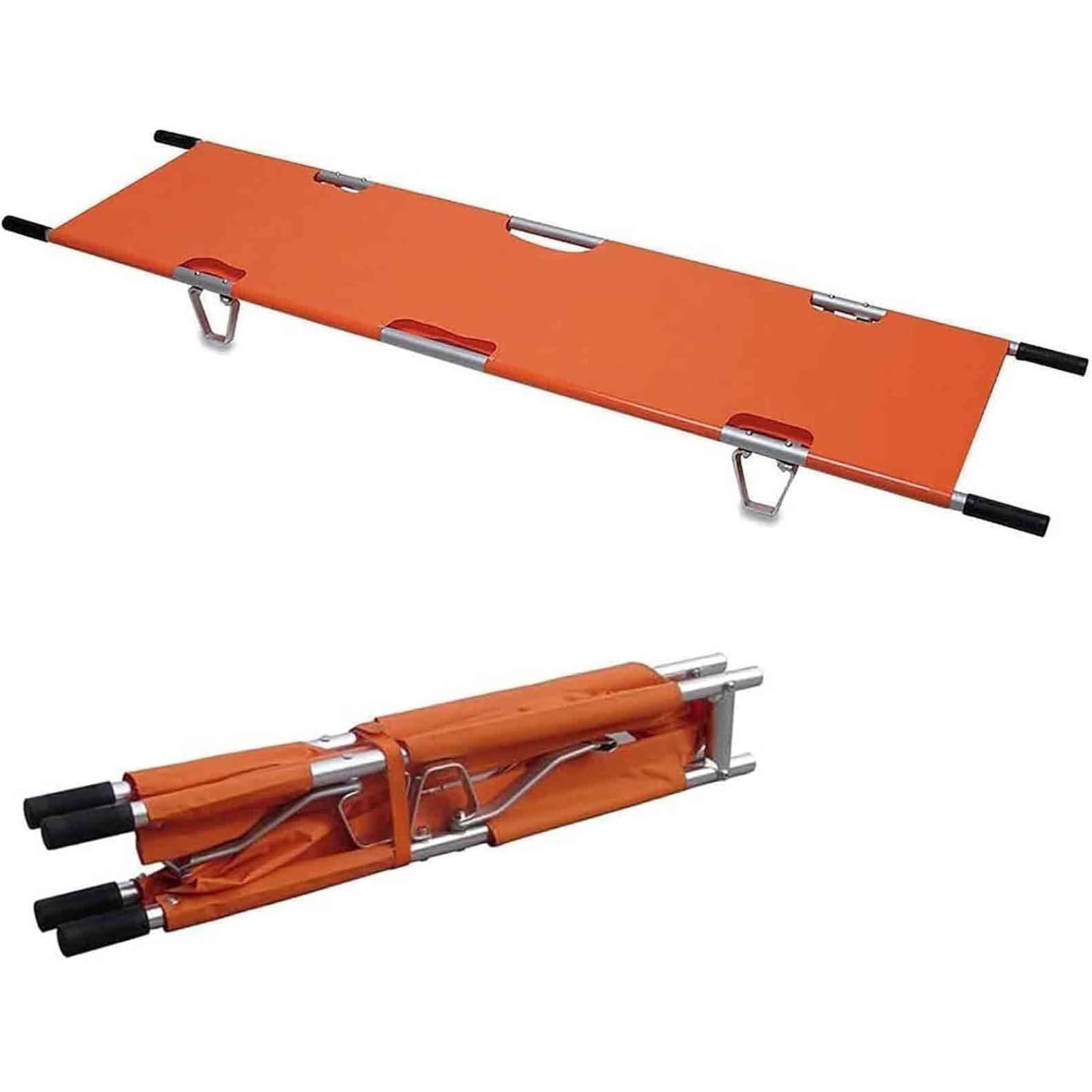 SGKOMN Portable Aluminum Alloy Stretcher, Folding Medical Stretcher, Ultralight Multifunctional Rescue Stretcher, for Hospital Clinic Home Mobile Injured, 205 * 55 * 13cm