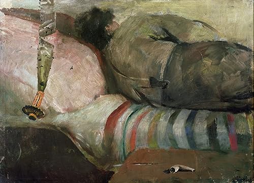 Art tableau Rasmus Gaihede Christian Krohg affiche impression sur toile decoration murale 60x90cm