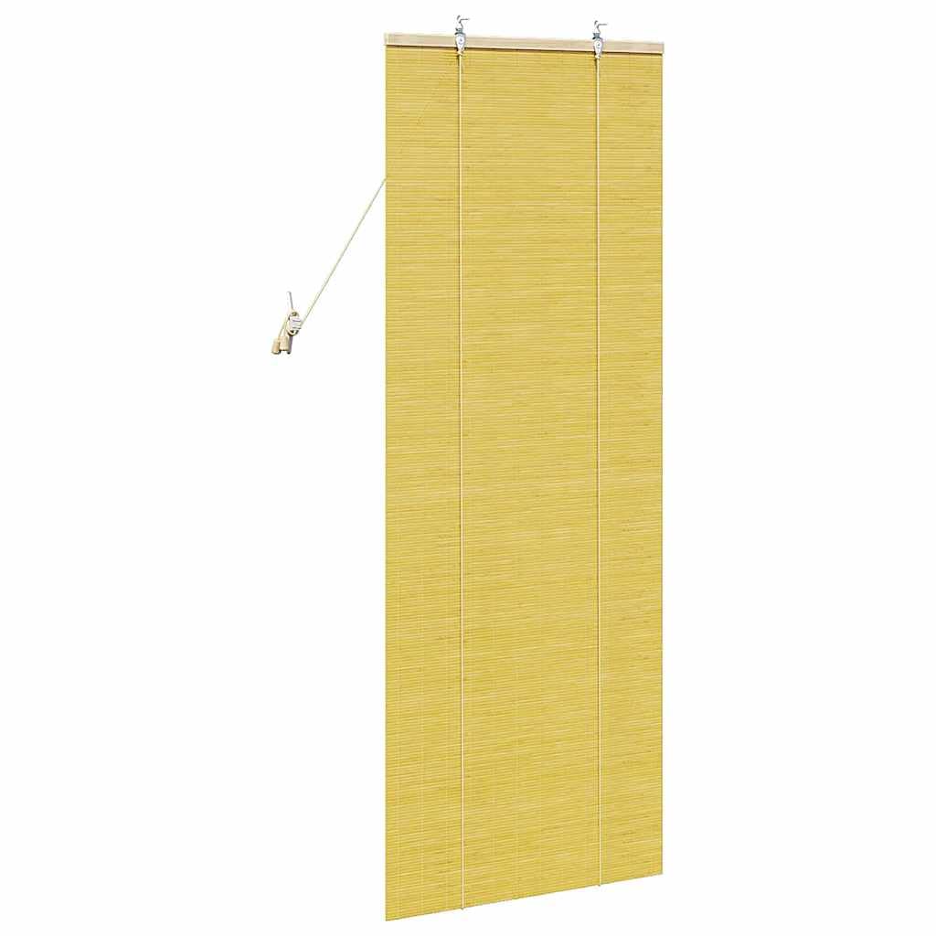 Żółta roleta bambusowa 60 x 160 cm