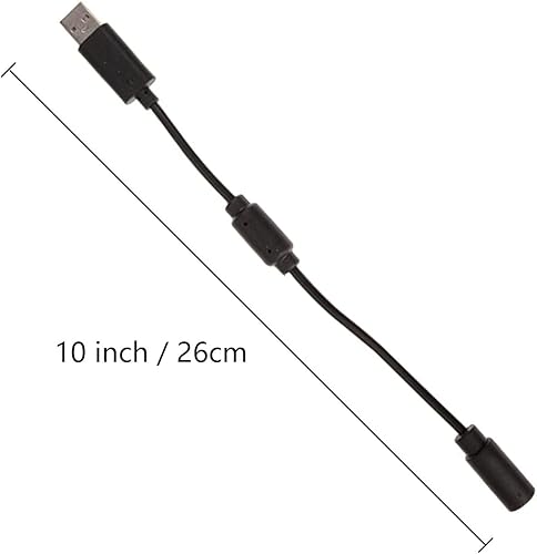 Miniatura 3 de Paquete de 2 cables de repuesto para controladores con cable de Xbox 360, cable adaptador de extensión para Xbox 360 (2, paquete de 2, negro)