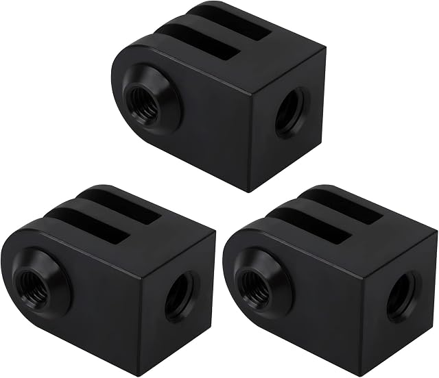 3 Pieces Tripod Mount Adapter for GoPro, Aluminium Tripod Mount Adapter 1/4 Screw Action Camera Tripod Mount Black Camera Mount Adapter for GoPro Session and Hero