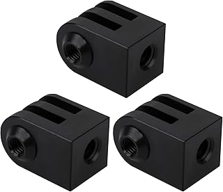 3 Pieces Tripod Mount Adapter for GoPro, Aluminium Tripod Mount Adapter 1/4 Screw Action Camera Tripod Mount Black Camera Mount Adapter for GoPro Session and Hero