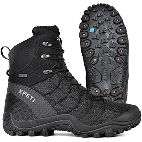 XPETI Men’s Crest Thermo Snow Trekking Boot, Insulated, High-Traction Grip Trekking Boot Black 10.5 Cover