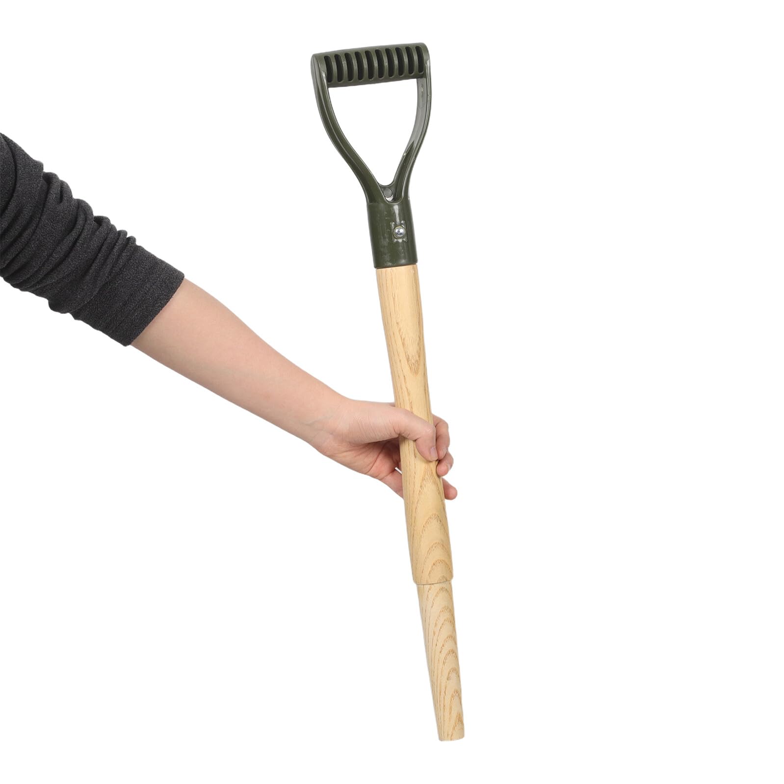 Toyvian 2 Piezas Mango de Pala de Madera para Jardinería Ergonómico Antideslizante de 58 Cm con Agarre en Forma de D para Azadas y Palas de Nieve en Labores de Excavación