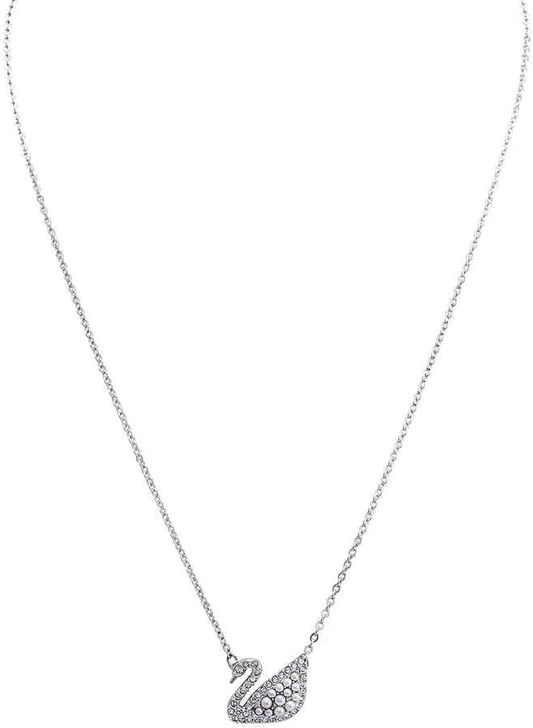 SWAROVSKI Crystal Pearl Iconic Swan Necklace