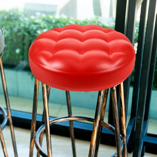 Coussin rond en similicuir pour tabouret de bar résistant - 4