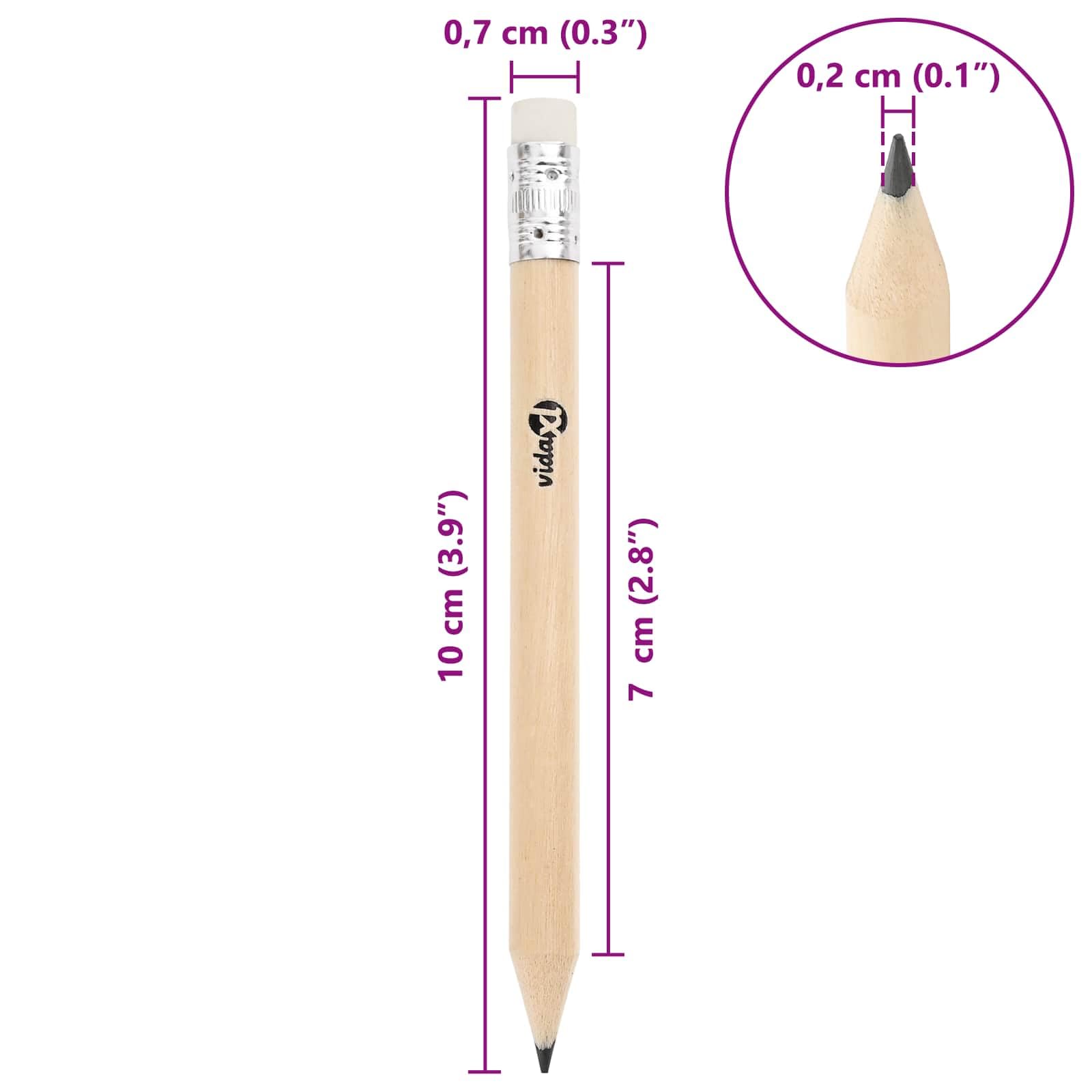 300er Set HB Bleistifte mit Radiergummi, Holzstifte mit Radierer, 0,7 x 10 cm, Vorgeschärfte Schreibstifte für Büro und Schule