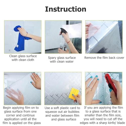 Image of WISDOM Privacy Window Film Frosted Glass Film Glass Film No Glue Anti-UV Window Sticker Non Adhesive for Privacy Office Meeting Room Bathroom Living Room (Snowflake Frosted, 24 x 148 inch)