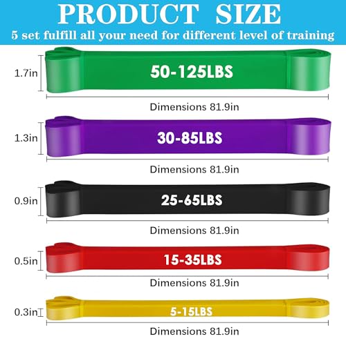 Exercise Bands Resistance Bands Set Pull Up Assist Bands Gym Workout Bands Elastic Fitness Bands Heavy Resistance Bands Strength Training Bands Pull Up Assistance Resistance Band - Image 3