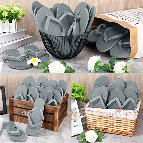 Haysandy 50 Pairs Flip Flops, Slim Flip Flop Sandal with Narrow Strap, Non Slip Flop Sandal for Women Men Guests Pack Casual Slippers for Beach Wedding Pool Party4