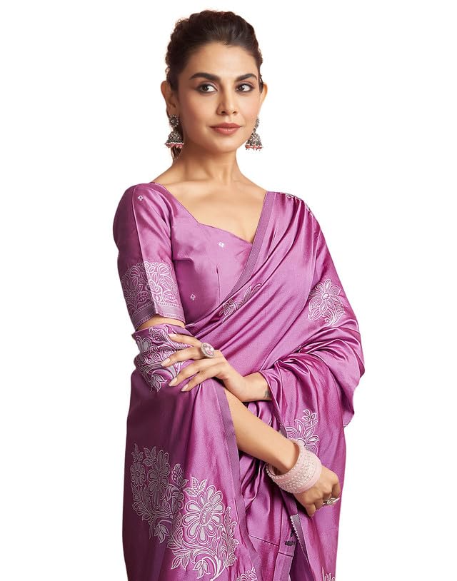 Image of SIRIL Women's Kanjivaram Soft Silk Saree Pure Silk Saree With Unstitched Blouse Piece