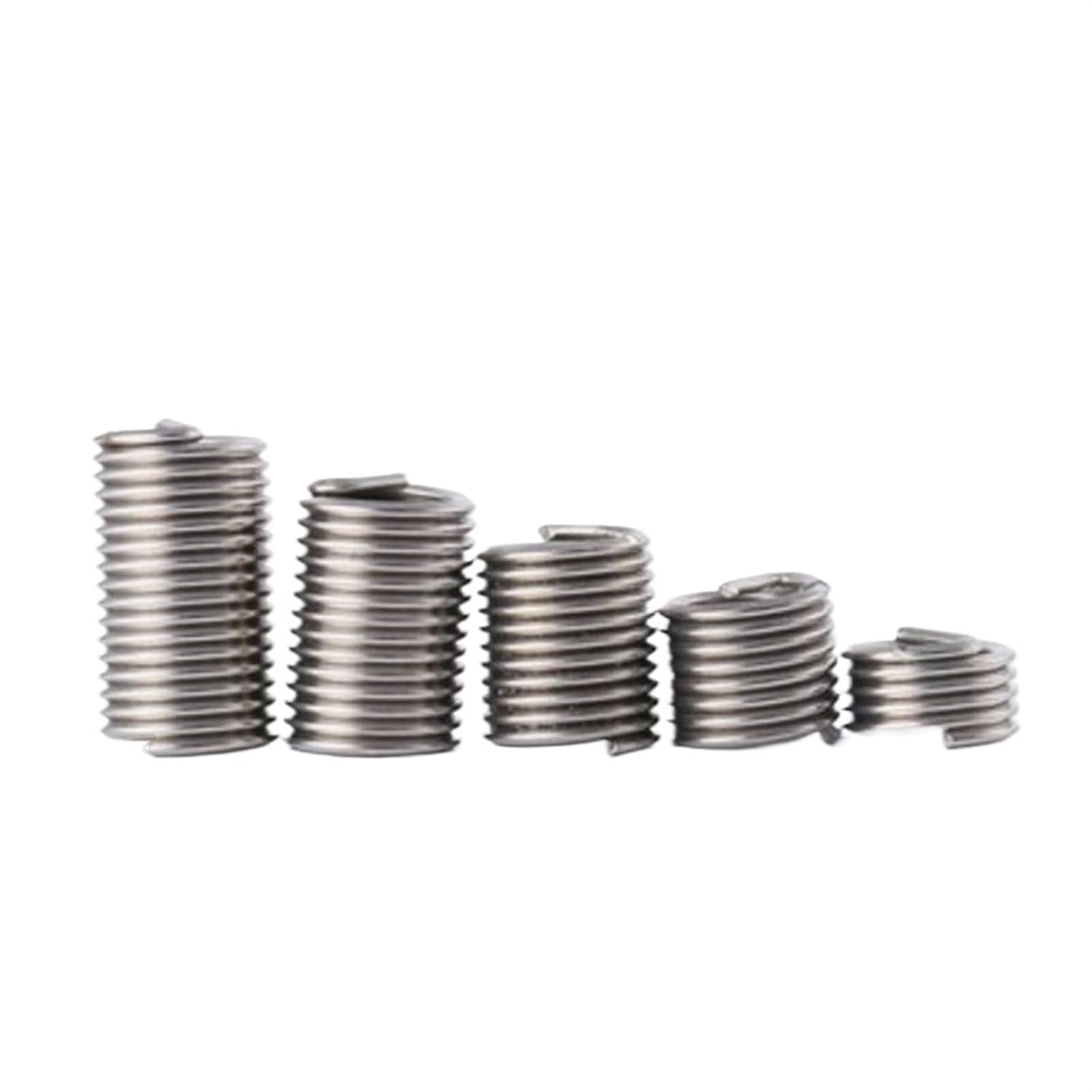 Hardware Threaded Inserts 50pcs M5*0.8 * 1D Wire Thread Insert Stainless Steel 304 Screw Sleeve,Helical Coil Repair Inserts