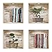 Produktbild The Nisha entfernbaren Art Magic 3D-Vinyl-Wandabziehbilder zum Selbermachen, 4er-Set, Stones Bücher und Bonsai