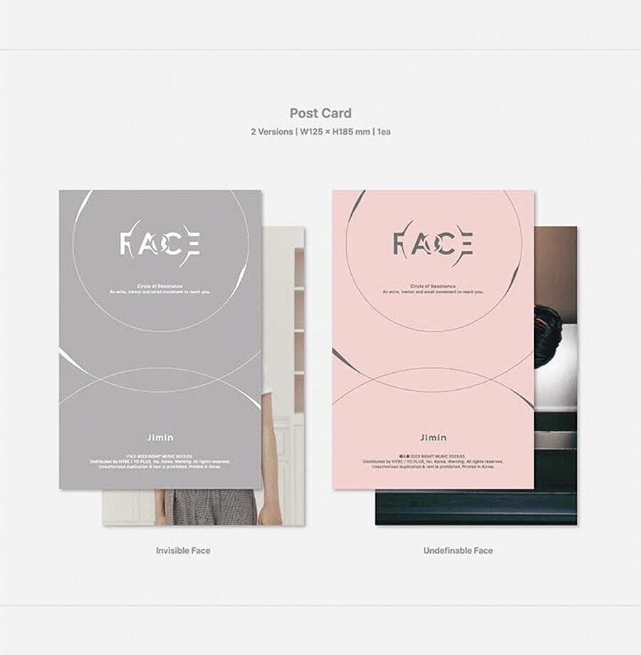Miniatura 8 de BTS JIMIN FACE Album ( INVISIBLE FACE  UNDEFINABLE FACE - Random Ver. +1ea BTS Store Gift Card ) K-POP SEALED