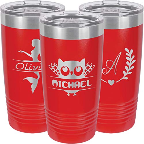 Personalized Tumbler 20oz with clear Lid | Different Designs | Engraved Travel Cups