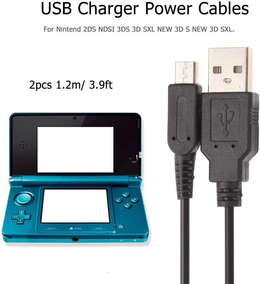 Image of 2PCS USB Charger Cable Charging Cord Wire for DSi NDSI 3DS 2DS XL /LL New 3DSXL /3DSLL 2DS Game Power Line