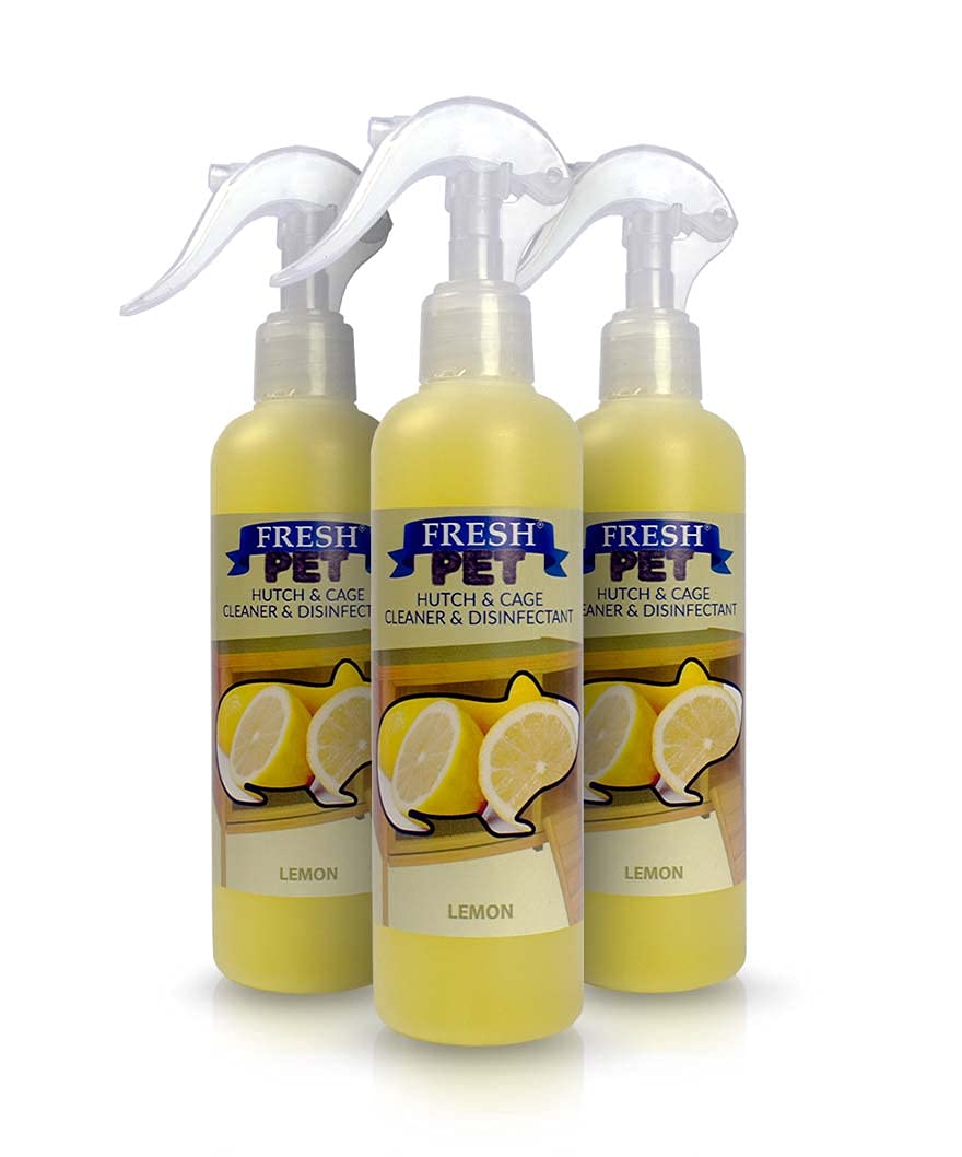 3 x 250ml Fresh PET - Rodent Specialist Disinfectant - Rabbit Hutches and Cages (Lemon) — image 1