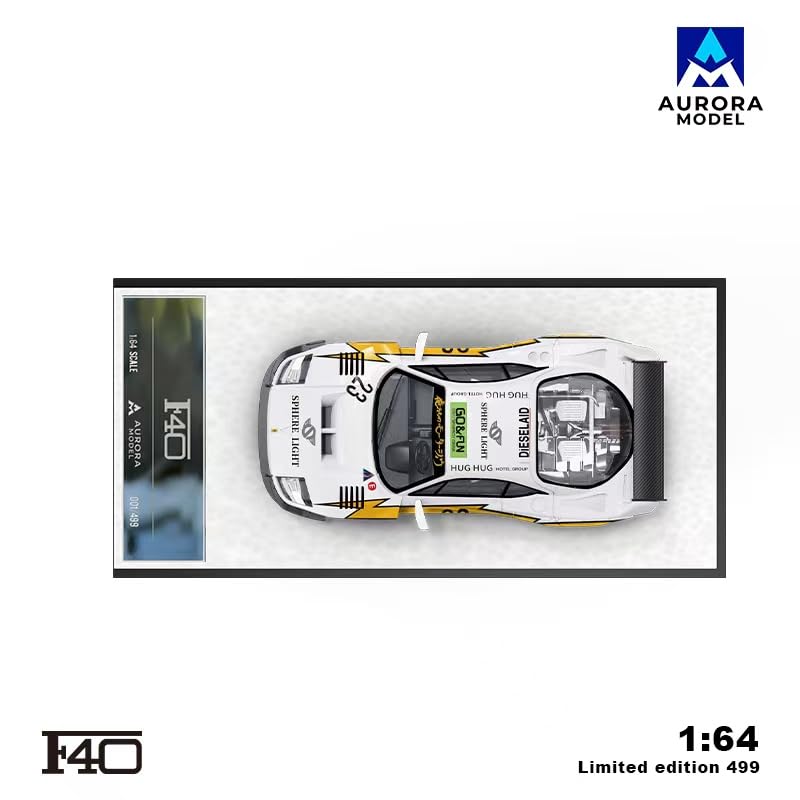 Amazon | 1/64 aurora model フェラーリ F40#23 フィギュア付き
