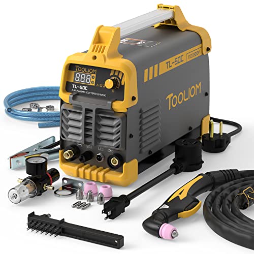 TOOLIOM 50A Non-Touch Pilot ARC Air Plasma Cutter Dual Voltage 110V/220V IGBT Inverter Metal Cutting Machine 1/2