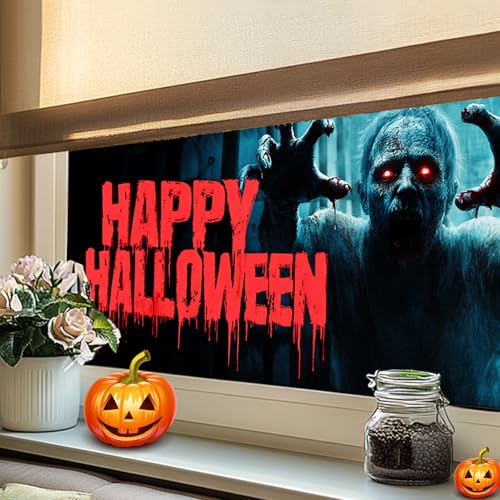 Película decorativa para ventana Halloween Zombie 39.3x17.7 in miniatura 6