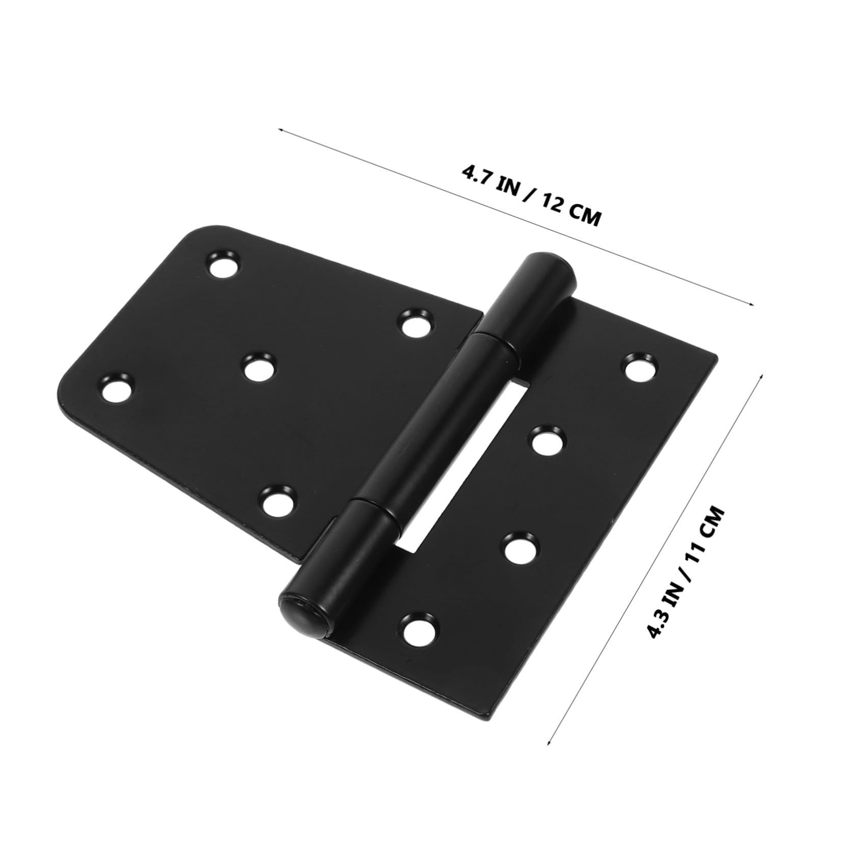POPETPOP 2pezzi Cerniere Per Porte t Pesanti in Acciaio Nero Opaco Resistenti e Antiruggine Per Cancelli Scaffali e Mobiletti Con Fissaggi Adatti Utilizzo Interno Ed Esterno