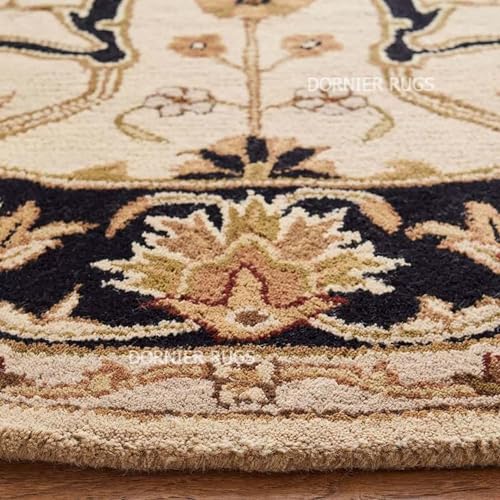 Image of 4x6 Ft Wool Tufted Rug - Compact Handcrafted Carpet for Small Living Rooms, Bedrooms & Study Areas