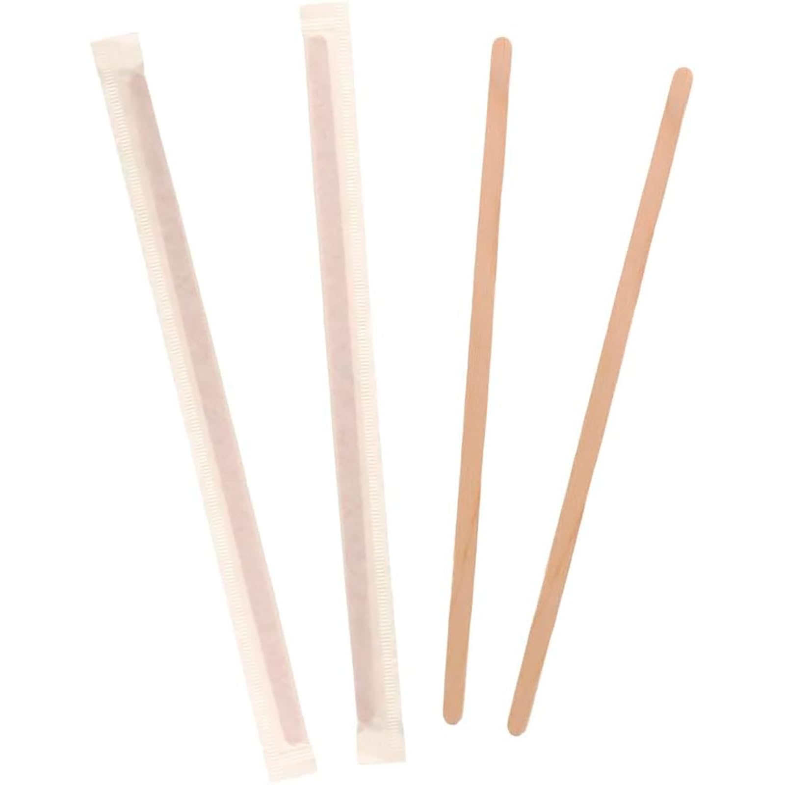ADRI 1000 Sobres de azúcar y 1000 cucharillas paletinas de madera envueltas individualmente para remover, pack de 200, cada sobre 6 gr palas de 14 cm