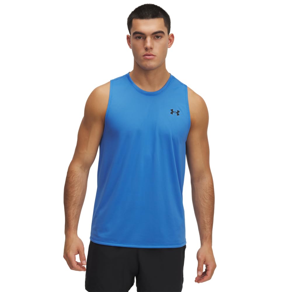 Under Armour Men's (402) Blue Atlantis / / Black Underarmour'stechtanktop, ,Medium