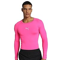 Puma Liga Baselayer Tee Ls Maglia A Manica Lunga, Fluo Pink