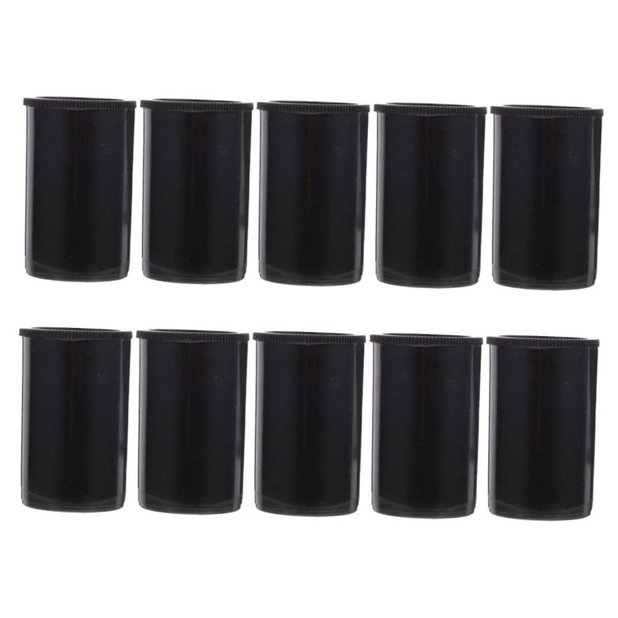 WOONEKY 10pcs Film Box Camera Reel Canister Film Canisters Black Empty Camera Reel Container Film Canisters Case Film Canisters with Caps Camera Film Canister Plastic Bait Box Bulk
