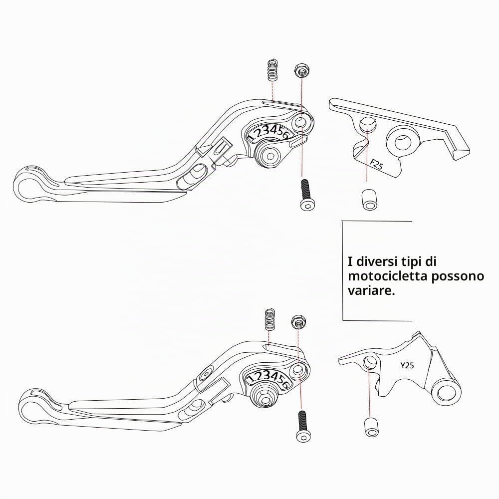 per Suzuki GSX-S750 GSX S750 GSX-S 750 GSXS750 2011-2021 Moto Pieghevoli Allungabili Leve Freno Frizione Freno Frizione Leve(7)