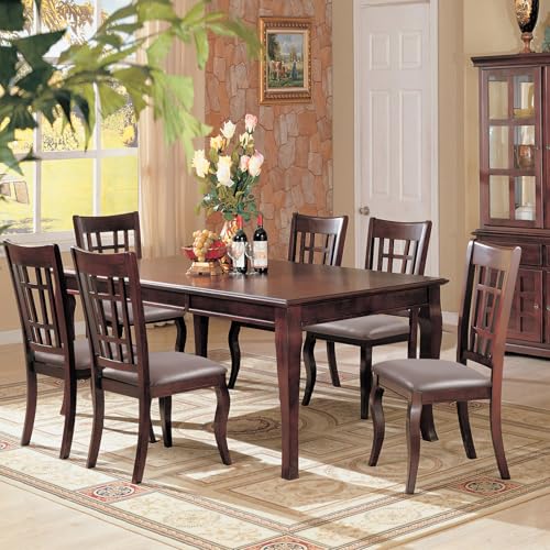 Image of YISUN Waterproof Chair Seat Covers Set of 6, Pu Leather Dining Room Chair Covers, Stretch Chair Cover for Dining Room Chair Protector Slipcover for Kitchen, Hotel (6, Pu Dark Tan)