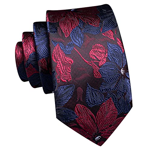 Image of Hi-Tie Father and Son Tie Set Striped Plaid Ties for Men and Boys Silk Necktie Pocket Square Set for Wedding Gifts