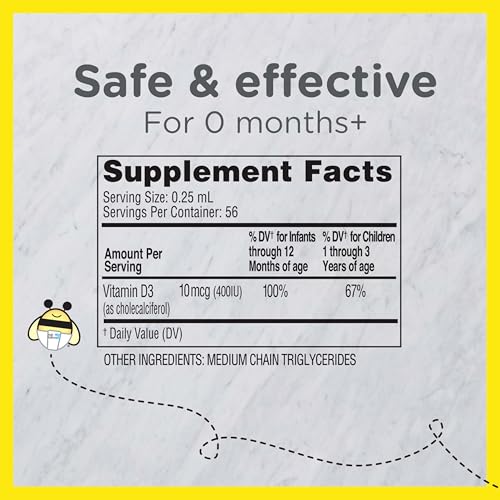 Zarbee'S 531 Vitamin D Drops For Infants, 400Iu (10Mcg) Baby & Toddler Liquid Supplement thumb #6