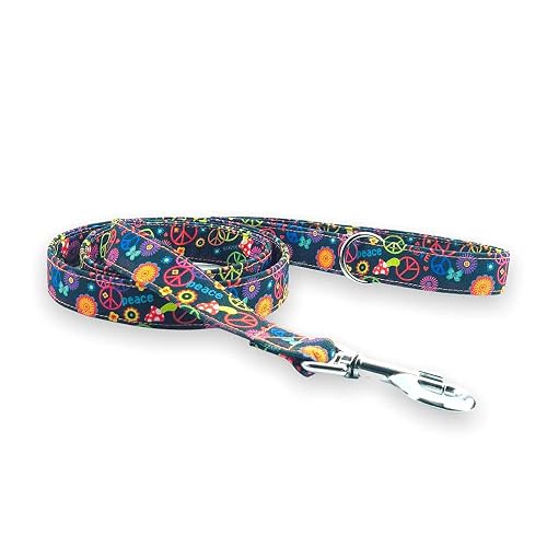 Galguita Amelie Correa de perros Peace And Love, 2.5 cm de ancho x 1.20cm