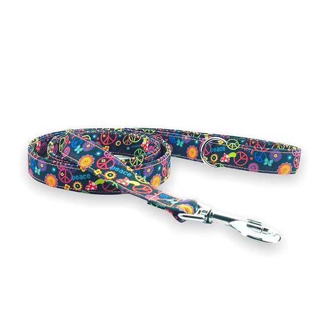 Galguita Amelie Correa de perros Peace And Love, 2.5 cm de ancho x 1.20cm