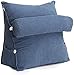 KELITINAus Lesekissen Bett Dreieckskissen Stuhl Nacht Lendenrückenlehne Liege Faul Büro Wohnzimmer Lesekissen Haushaltsdekor 45X40X22Cm,Blau,45X40X22Cm