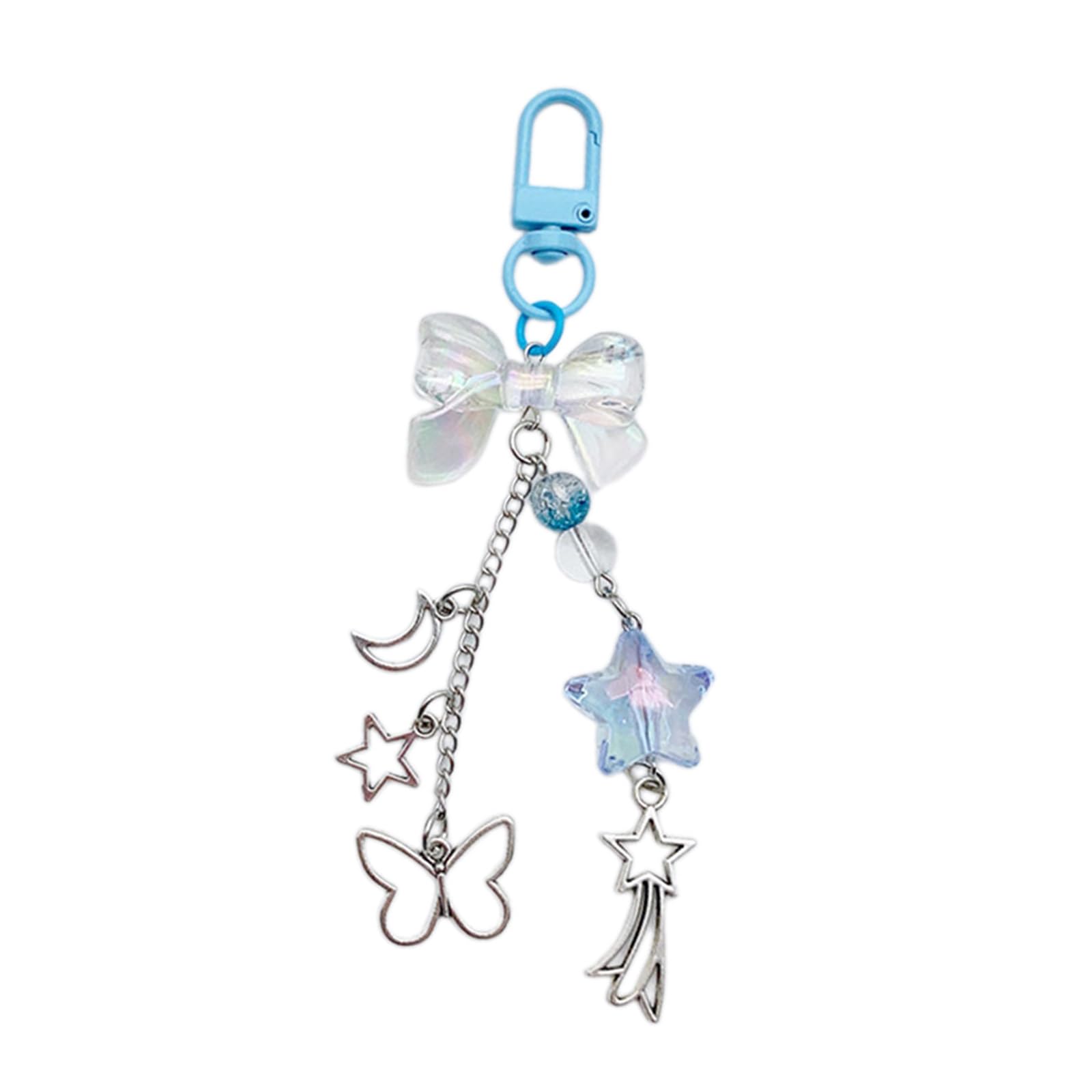 NEWFT Bowknot Pendant Keychain Phone Charm Stylish Beaded Keychain