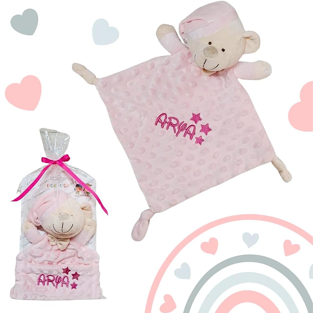 Doudou Personalizado para Bebé, Dudú Bebé Recién Nacido, Regalo Personalizado Ideal para Bebés Recién Nacidos y Baby Shower, Doudou Bebé