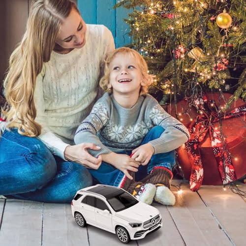 Image of 1:24 Scale Alloy Die-cast Benz GLE 350 Toy Car with Sound and Light, Pull Back Action, Openable Doors, Collectible Model Car for Kids and Gift (White)