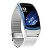 Ninasill Fashion Milanese Stainless Steel Band, For Samsung Gear Fit 2 SM-R360 Watch Strap (silver)