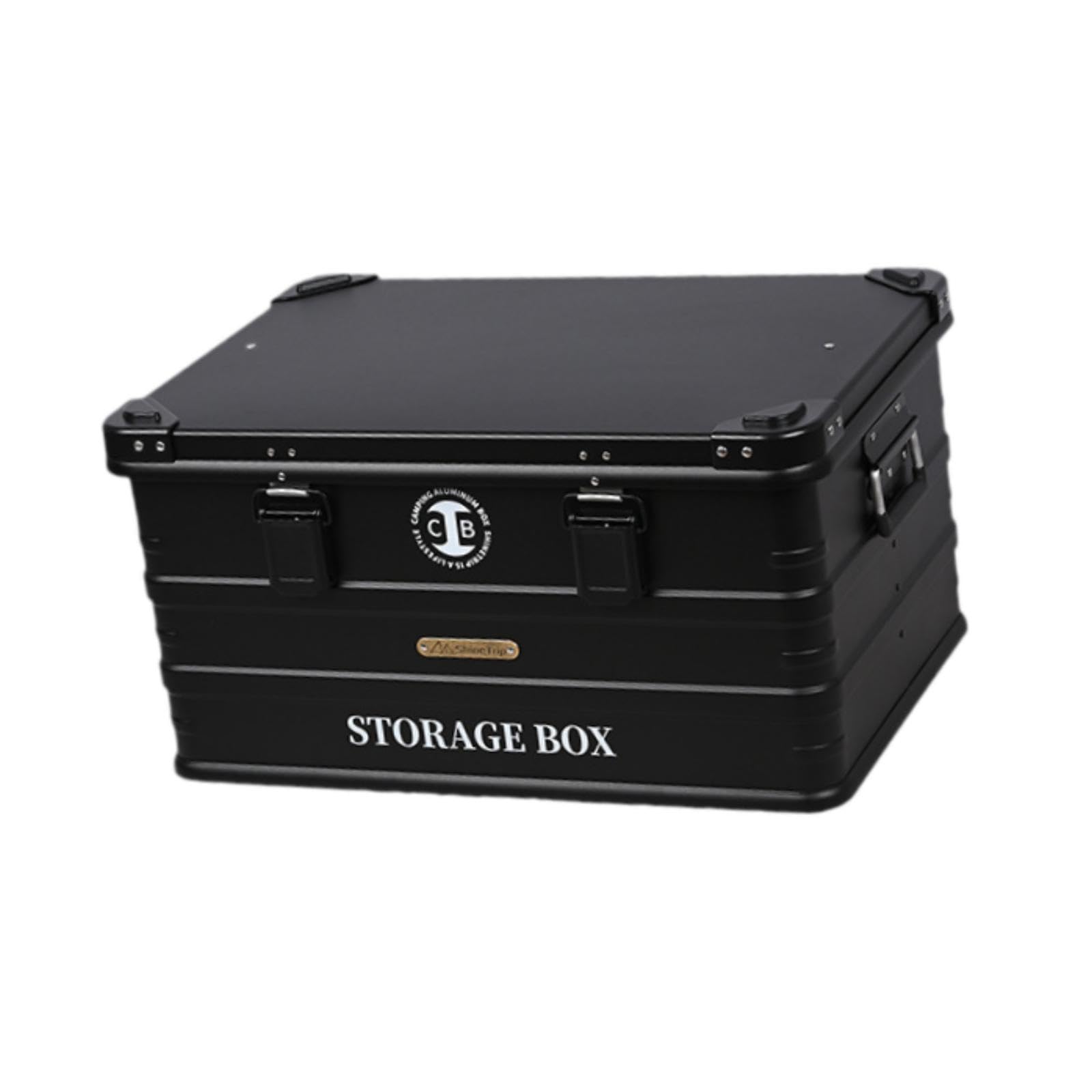 Yiju Camping Storage Box Aluminum Groceries Organizer with Lid Trunk Storage Organizer Container for Backpacking Kitchen Barbecue, L