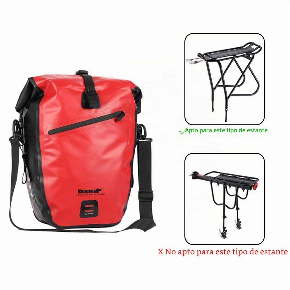 Rhinowalk Bolsa Impermeable para Bicicleta, 20L para portabicicletas de Carga, Bolsa de Hombro