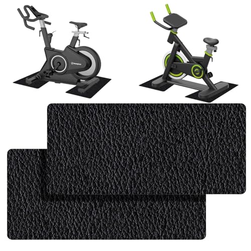 Dulynva 2 Piezas Tapete Protector para Equipos de Fitness 28x70cm, 6 mm de Grosor Alfombrilla Antideslizante Insonorizado Esterilla de Protección para el Suelo a Prueba de Golpes para Cinta de Correr