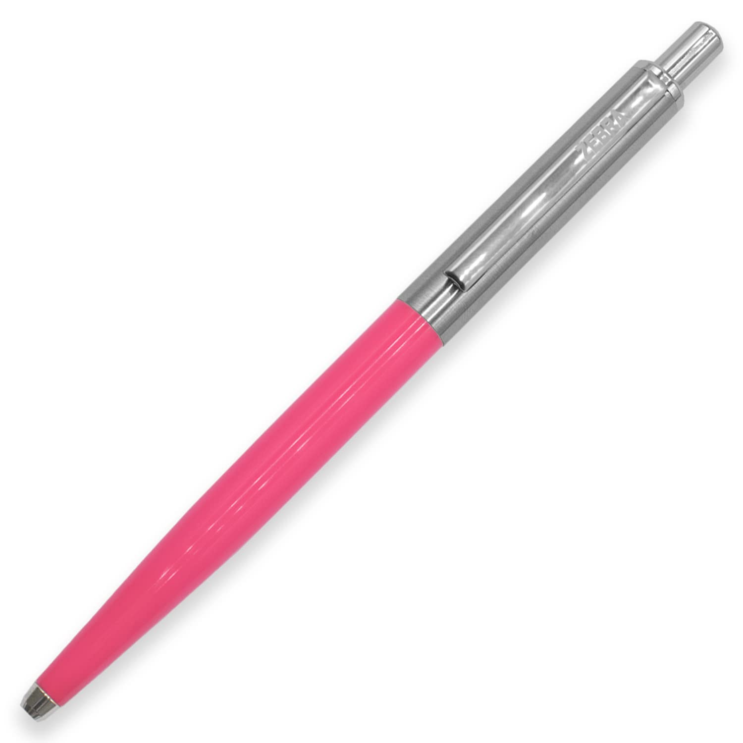 Zebra Pen 901 Retractable Ballpoint Pen - Medium Point 1.0mm Nib - Black Ink - Deep Pink Barrel - Image 2