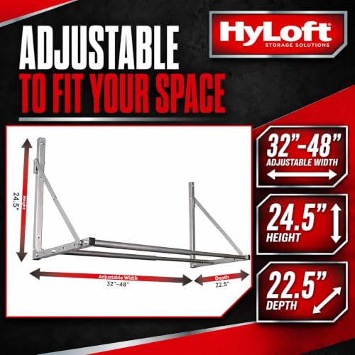 Image of HyLoft Wall-Mounted Folding Tire Storage Loft Rack