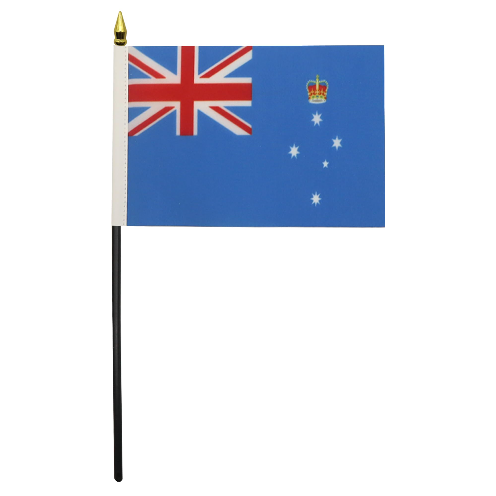 Drapeau de Table Victoria en Polyester 100D avec Pointe Or, 15cm x 10cm