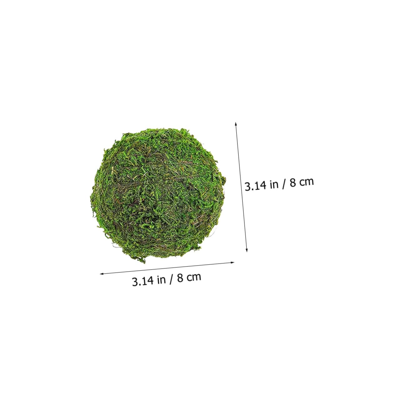 PRETYZOOM 14 Palline Decorative di Muschio Finto 8cm e 6cm, Ornamento Naturale per Vasi e Centrotavola, Accessori Decorativi per Casa, Giardino, Ufficio e Matrimoni