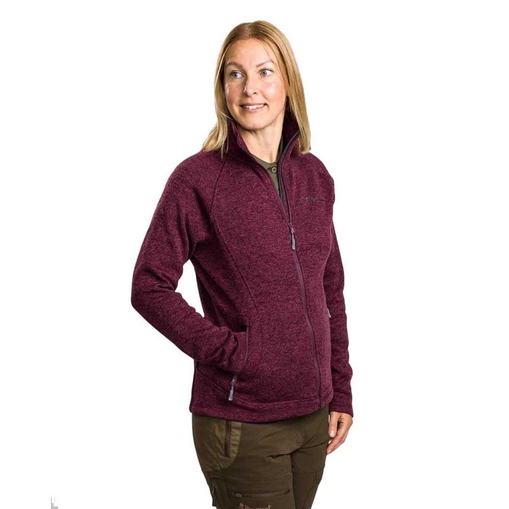 Pinewood 9372 Gabriella Damen Strick Fleecejacke Pflaume Melange(586)